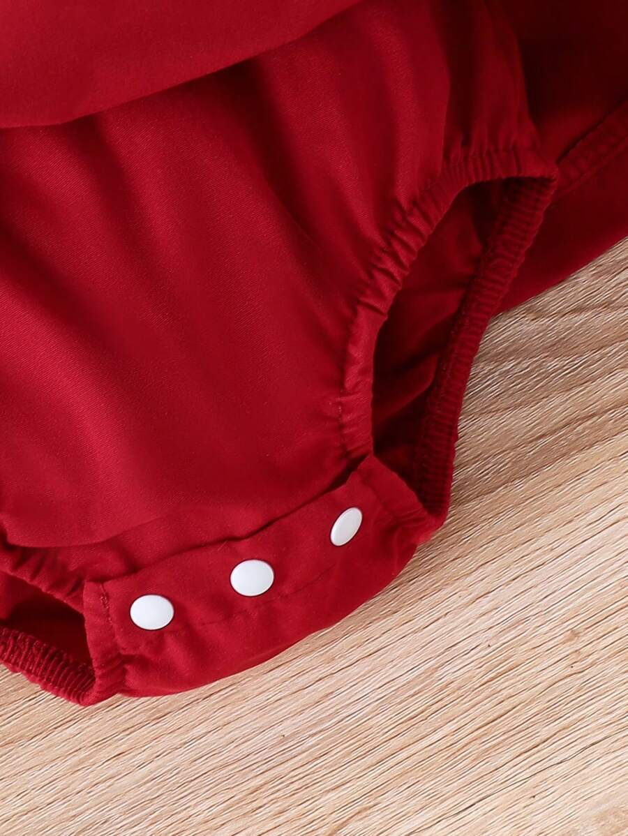 Jurk voor babymeisjes met hartjesprint, rok met strikversiering, bodysuit met hoofdband