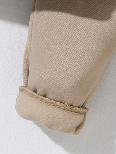 SHEIN 2 stuks jonge jongens casual sport streep zak lange mouw honkbalkraag rits jas en effen kleur trekkoord broek gebreide 2 stuks outfit, geschikt voor school, tuin, strand, verjaardag, lente, zomer, herfst, winter