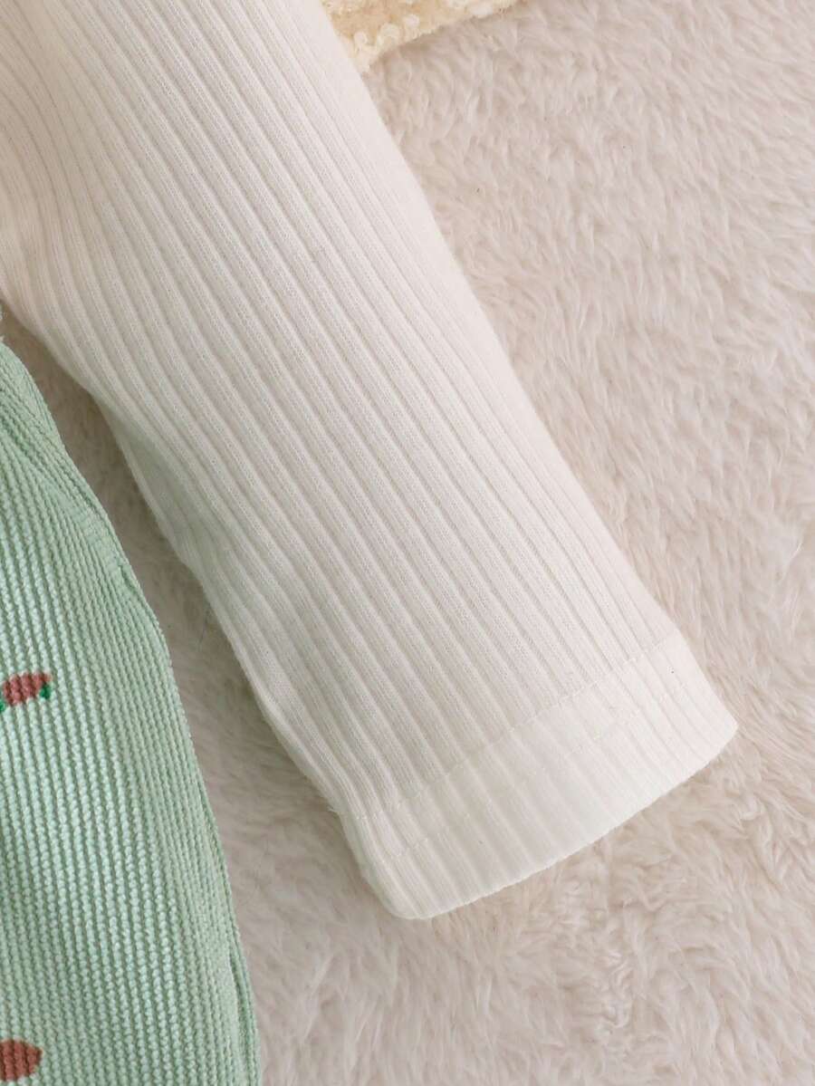 Ditsy bloemenjumpsuit voor babymeisjes met strikdecor en hoofdband, lente herfst